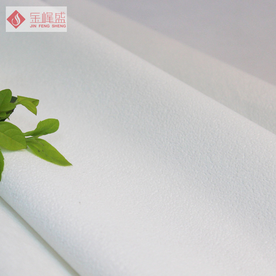 白色水刺底珠粒絨植絨布，珠寶首飾盒、手表盒內襯絨布